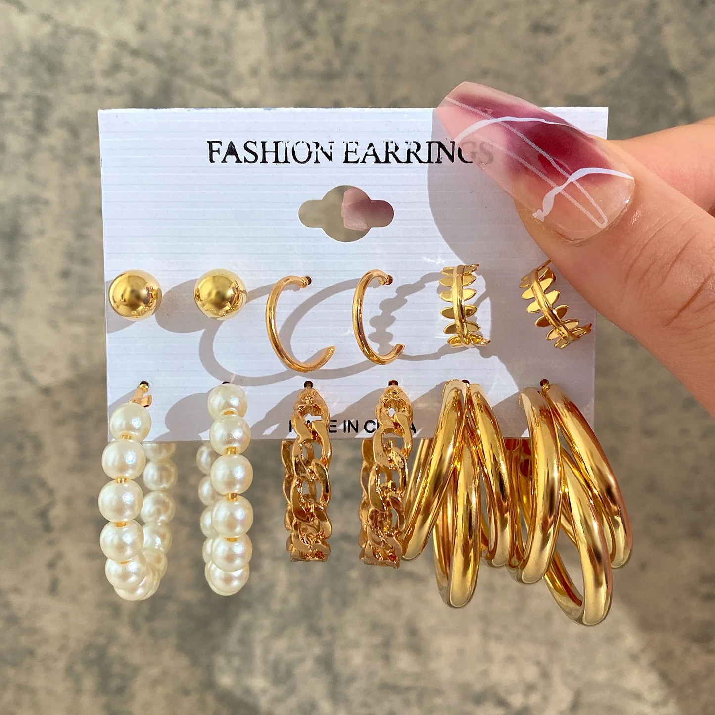 Vintage Hoop Earrings Set