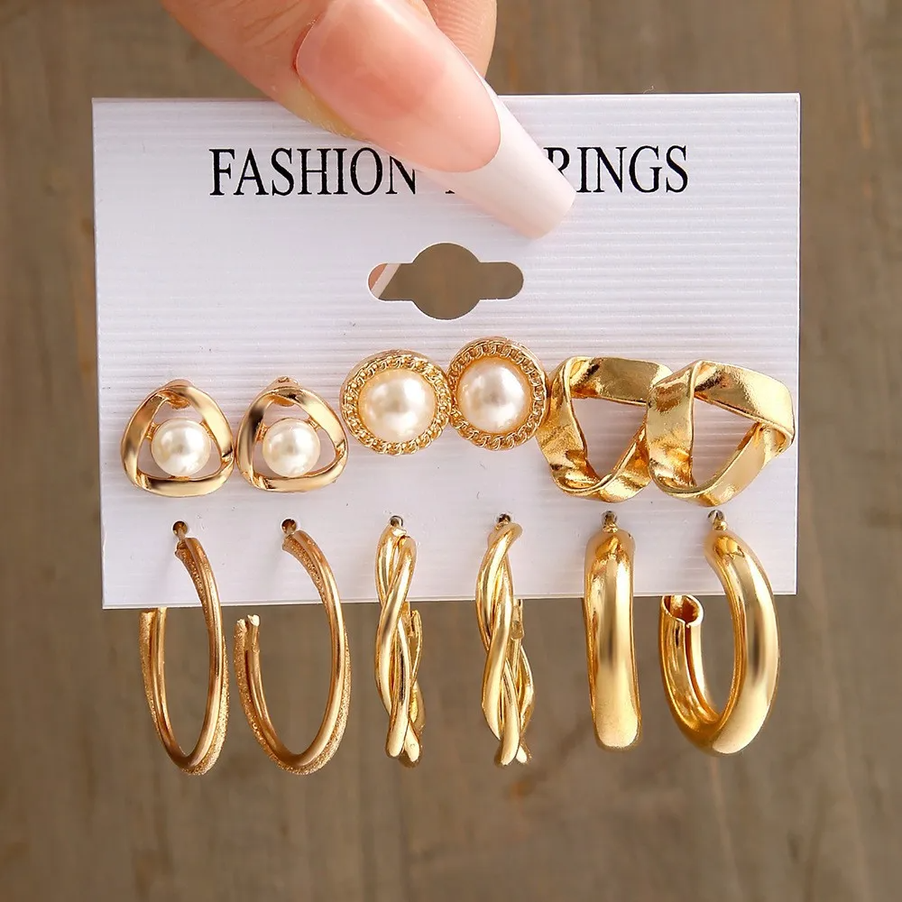 Vintage Hoop Earrings Set