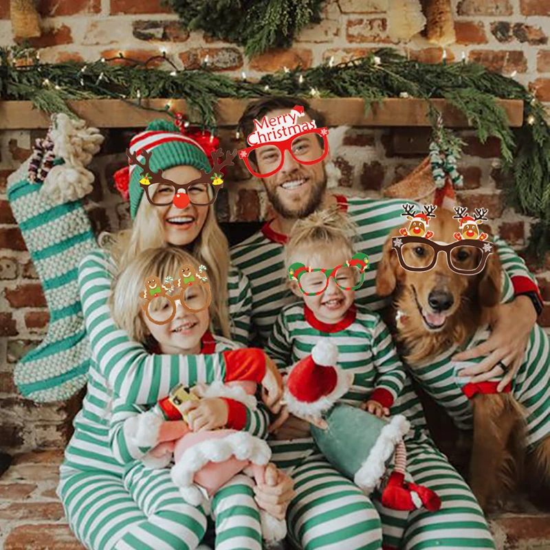 Christmas Paper Glasses Frame