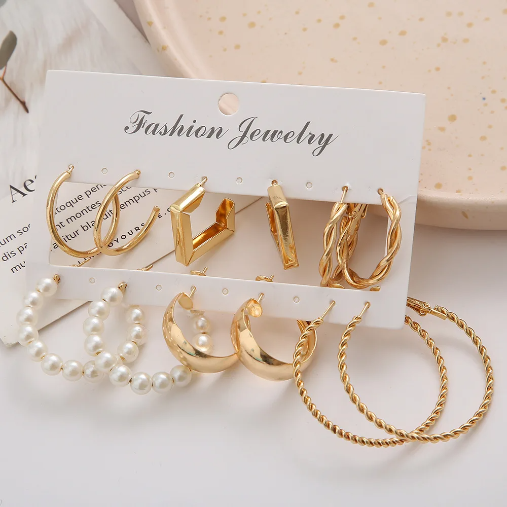 Vintage Hoop Earrings Set