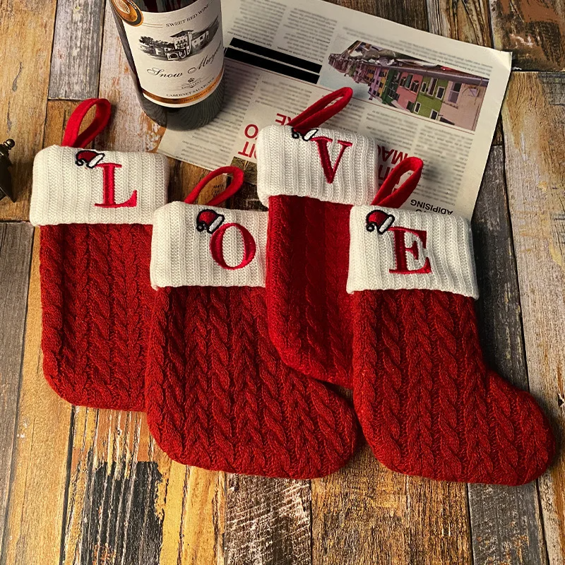 Christmas Alphabet Knitting Socks