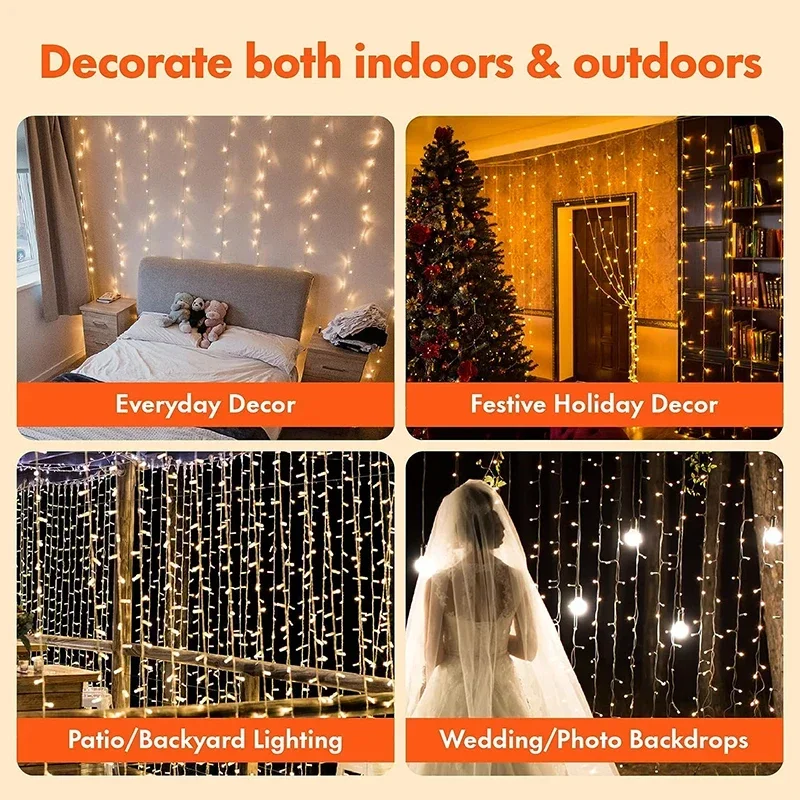 LED Curtain String Lights