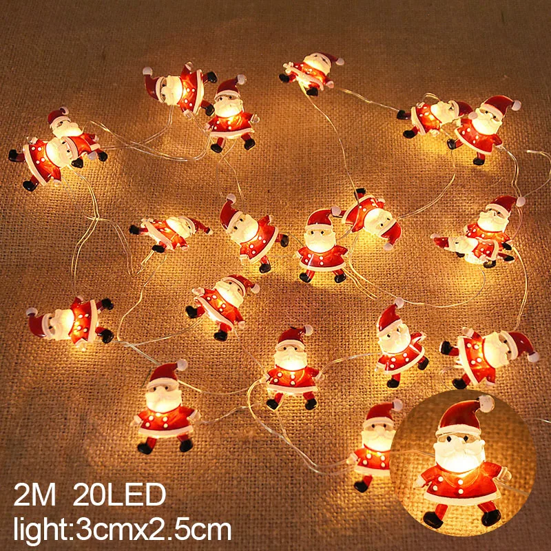 Santa Claus Snowflake LED Light String