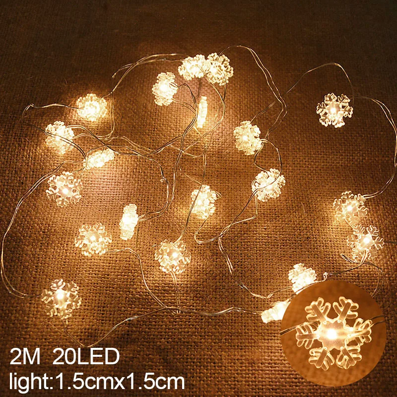 Santa Claus Snowflake LED Light String