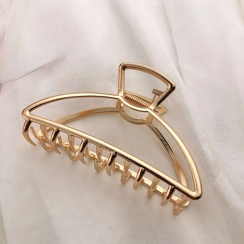 Golden Stylish Hair Claw and Clips