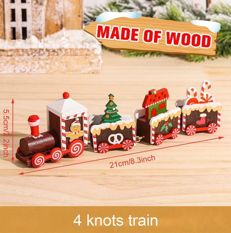 Christmas Wooden Train Decorations