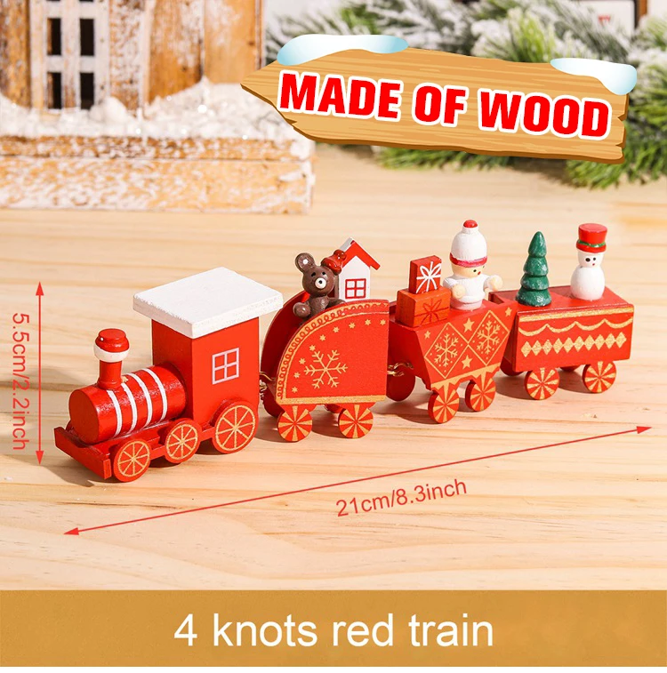 Christmas Wooden Train Decorations