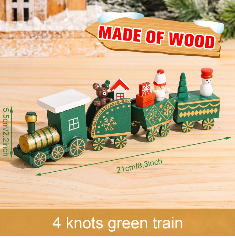 Christmas Wooden Train Decorations