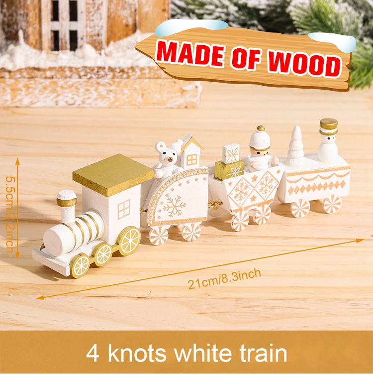 Christmas Wooden Train Decorations