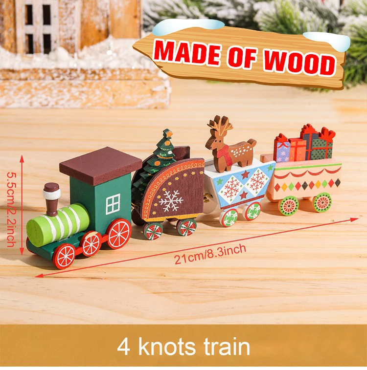 Christmas Wooden Train Decorations