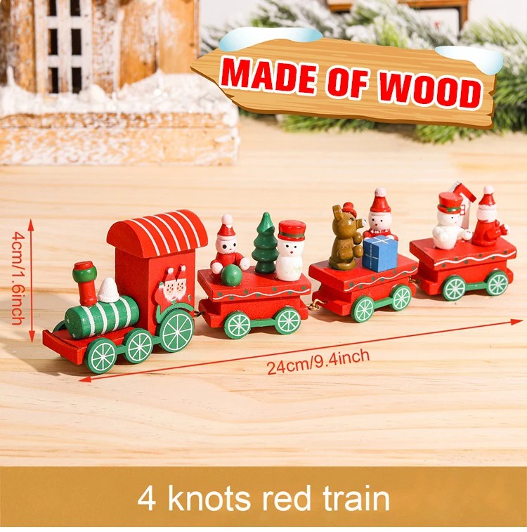 Christmas Wooden Train Decorations