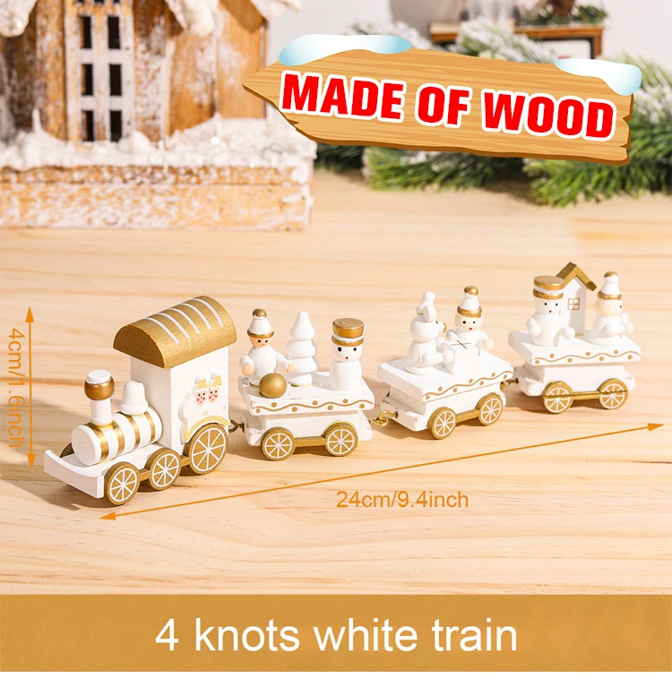 Christmas Wooden Train Decorations