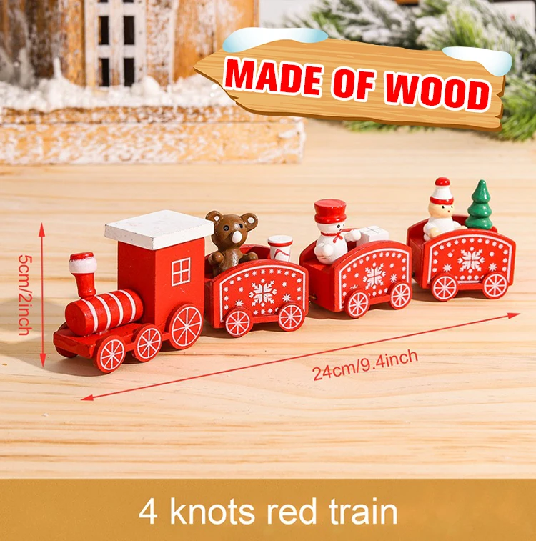 Christmas Wooden Train Decorations