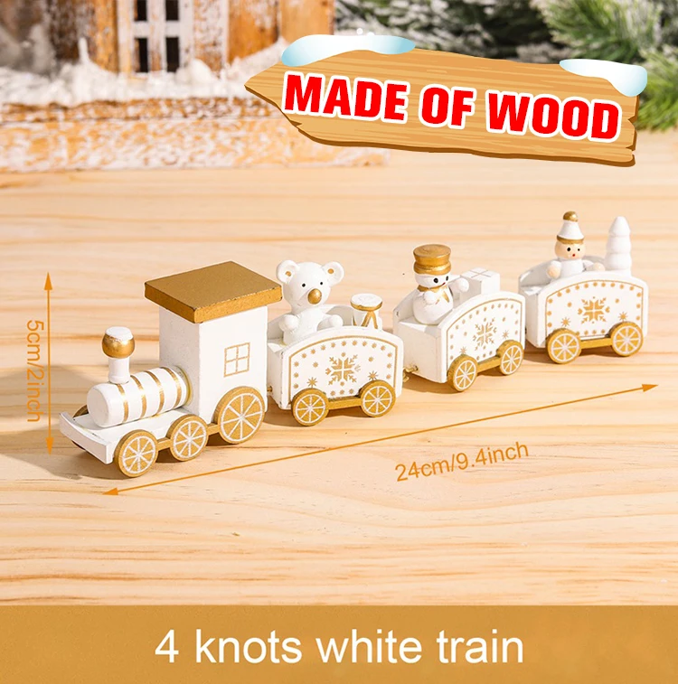 Christmas Wooden Train Decorations