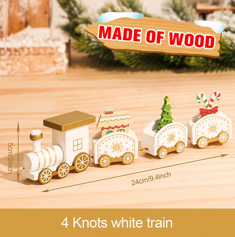 Christmas Wooden Train Decorations