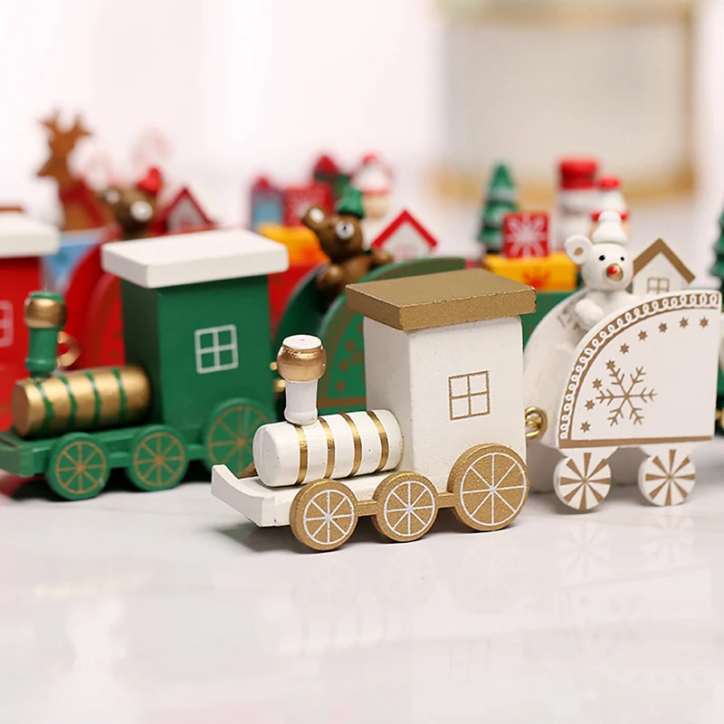 Christmas Wooden Train Decorations