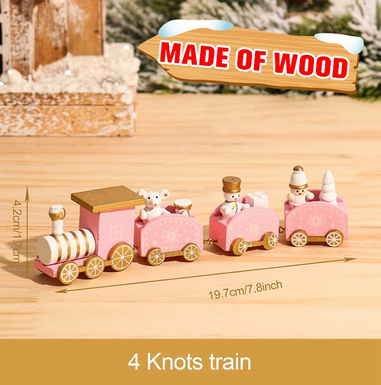 Christmas Wooden Train Decorations